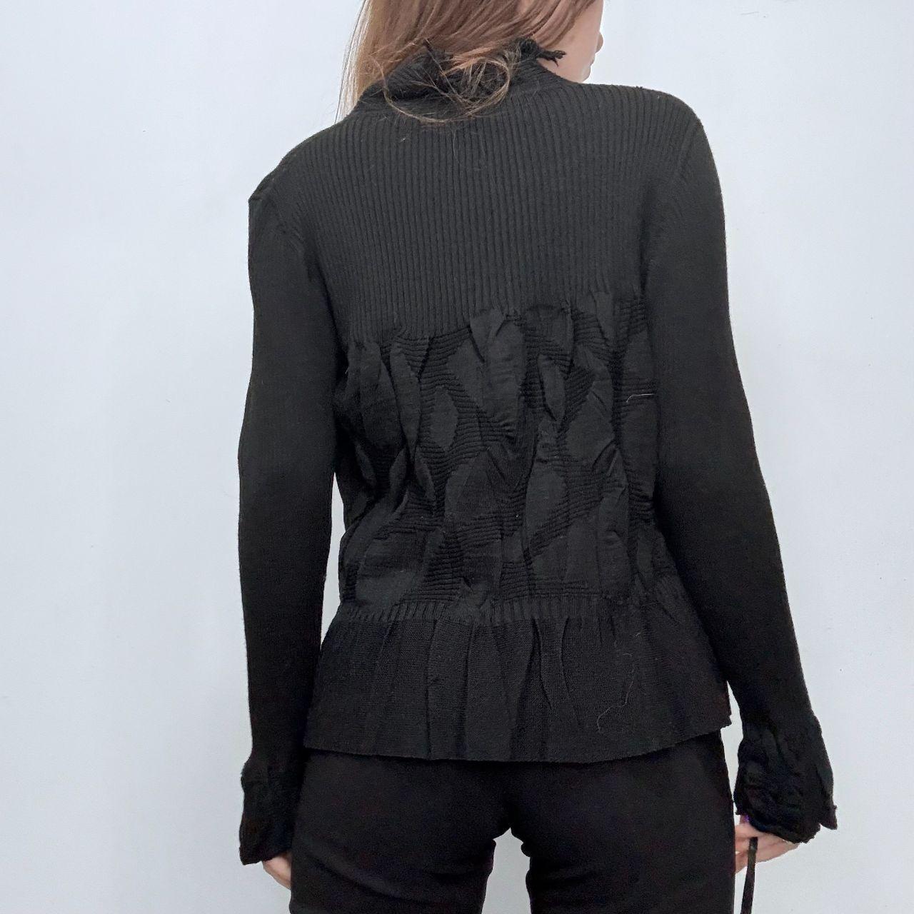 Black flared hook and eye jumper