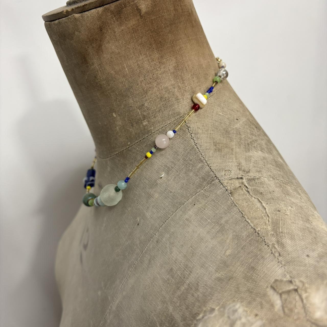 Chunky beaded colourful necklace