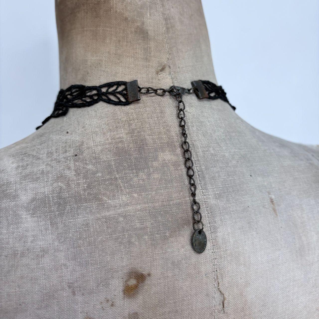 Beaded gothic grunge drop necklace