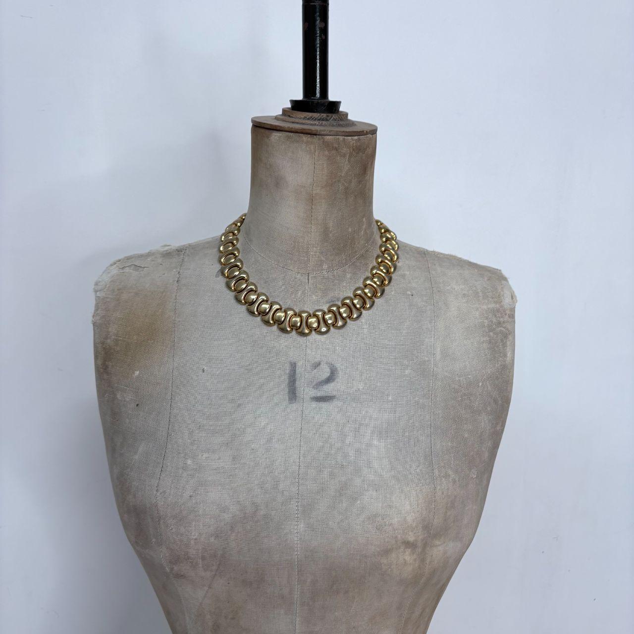 Chunky gold link oversized necklace