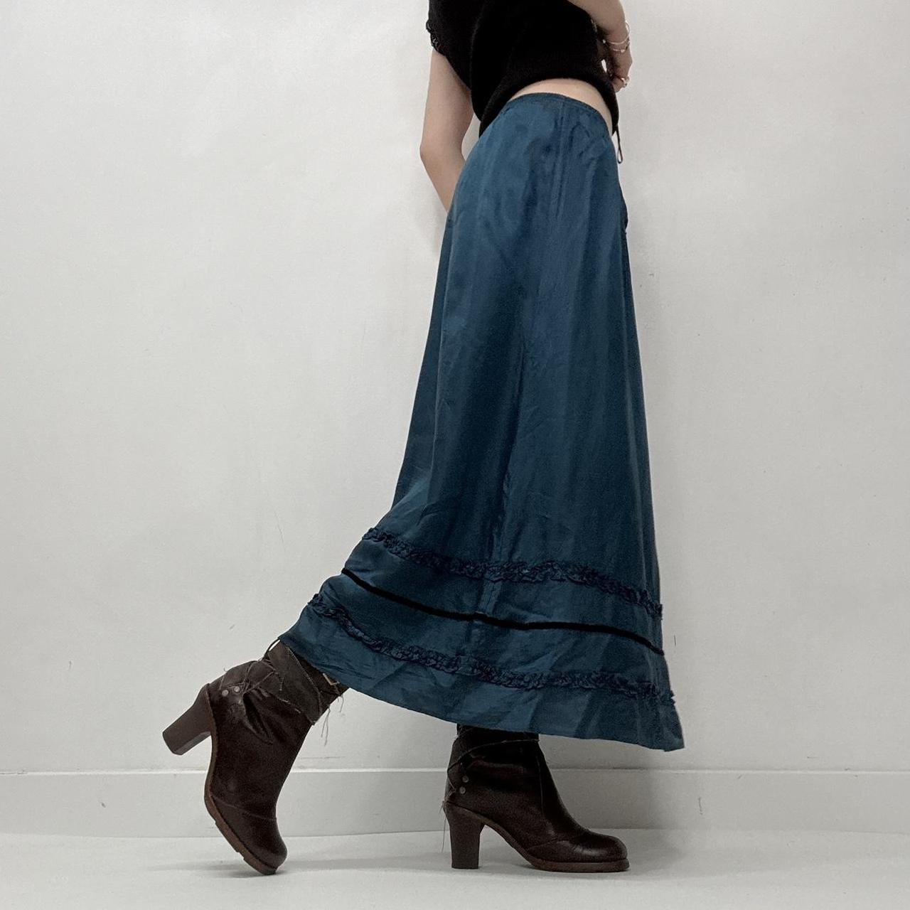 Blue floaty maxi skirt