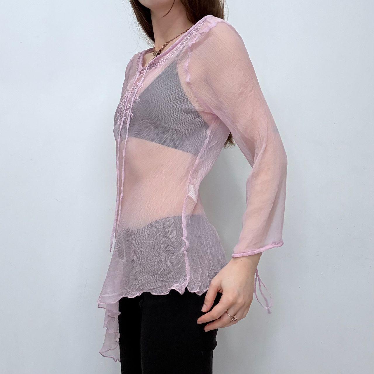 Sheer silk crinkle fairy shirt