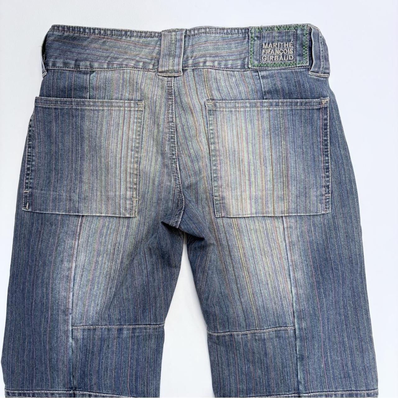 Low-rise marithe francois girbaud pinstripe jeans