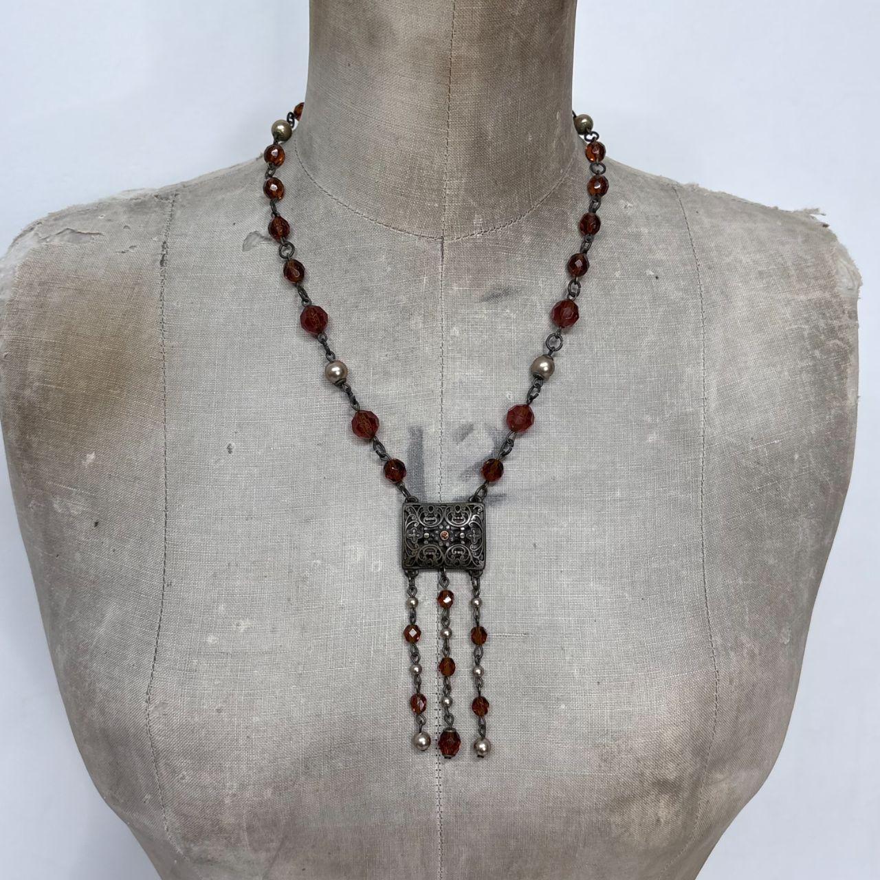 Boho hippie beaded necklace