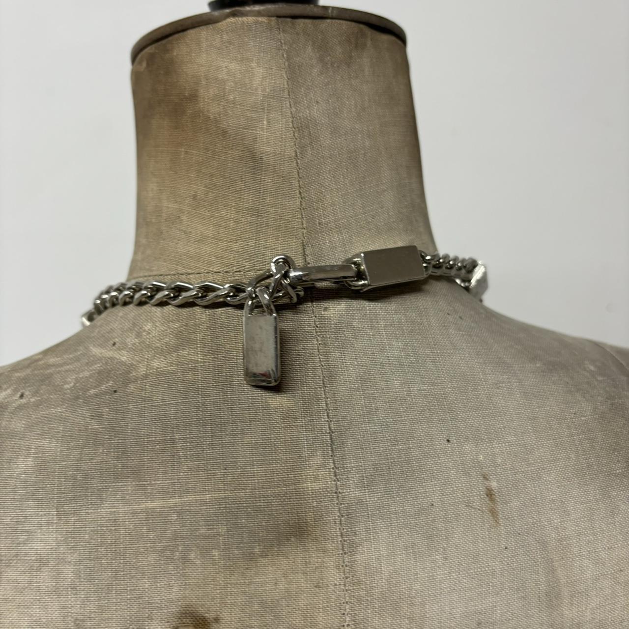 Chunky silver chain necklace