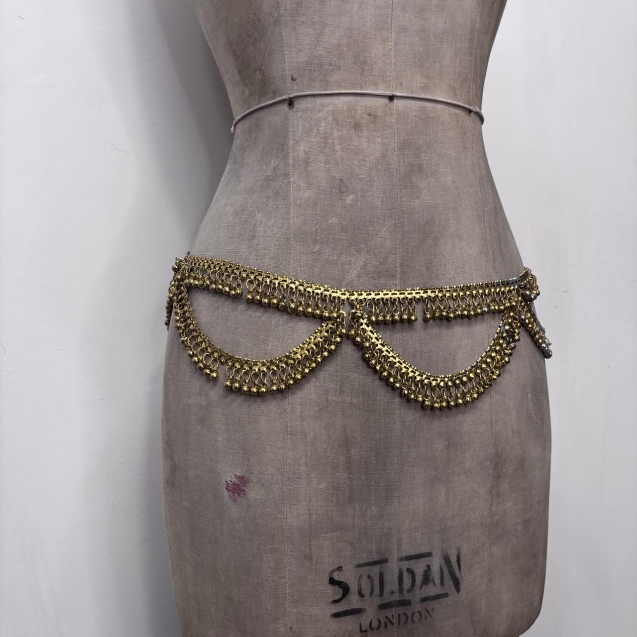 Gold draped chain belt