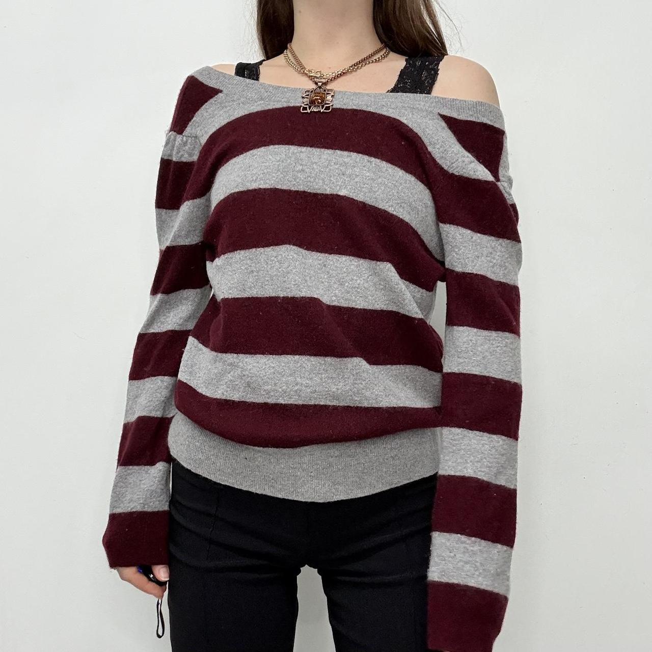 Slouchy striped cashmere jumper