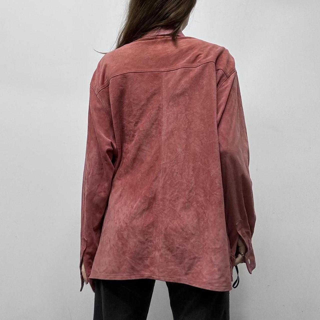 Slouchy pink suede jacket