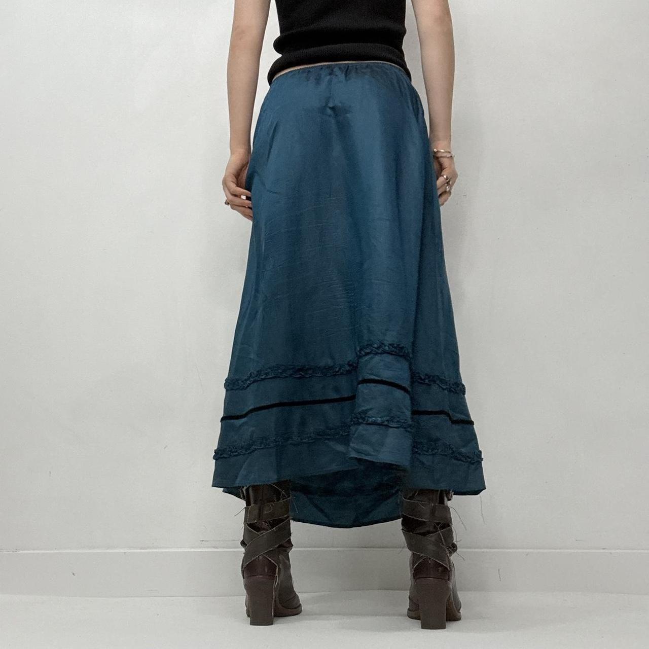 Blue floaty maxi skirt
