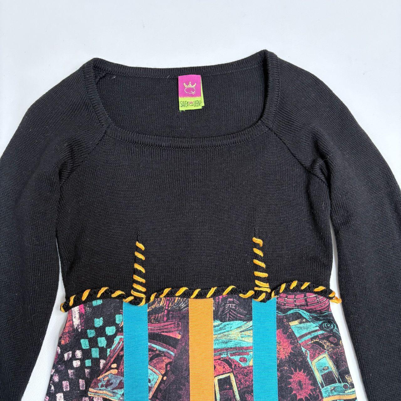 Save the Queen graphic knit dress