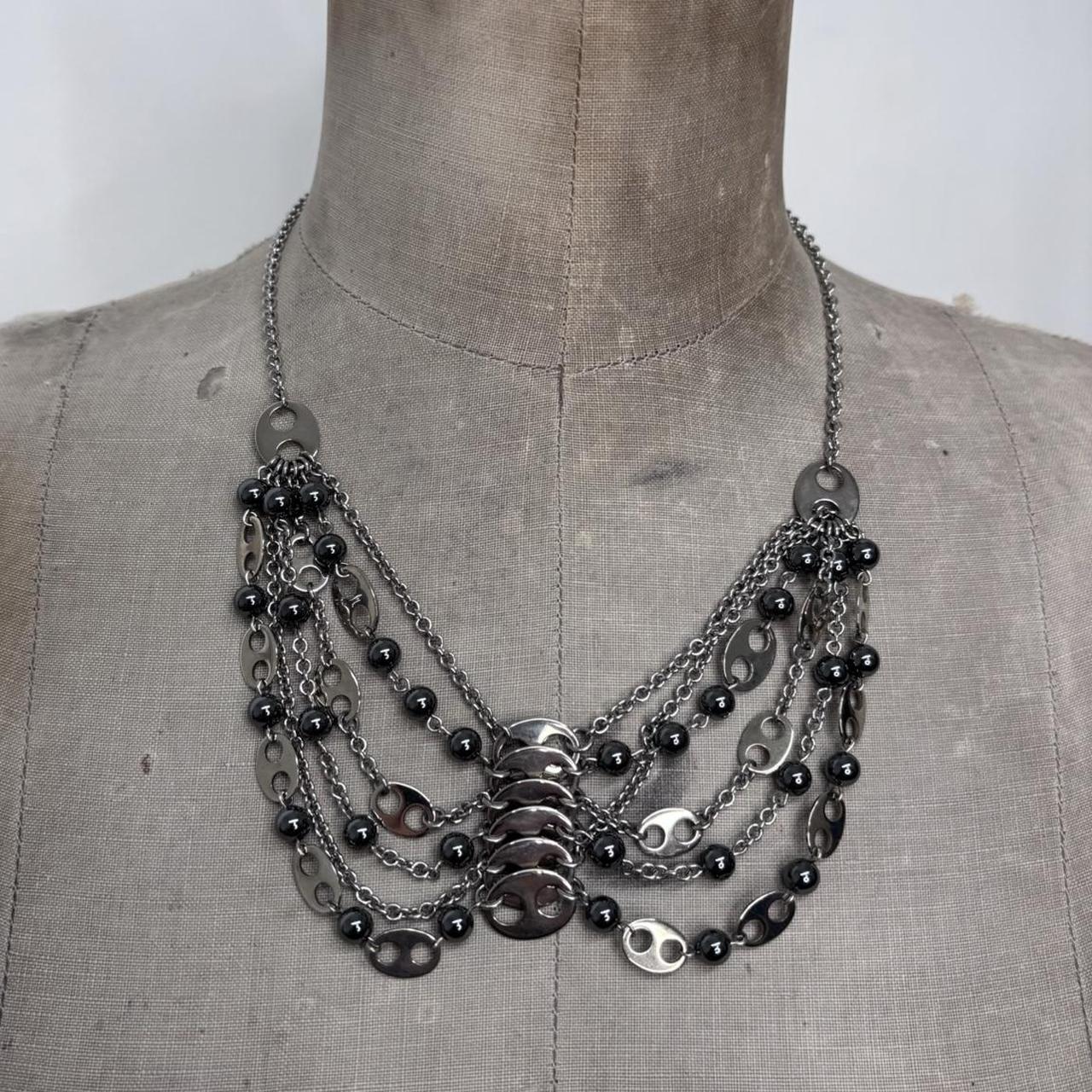 Draped metal Paco Rabanne necklace