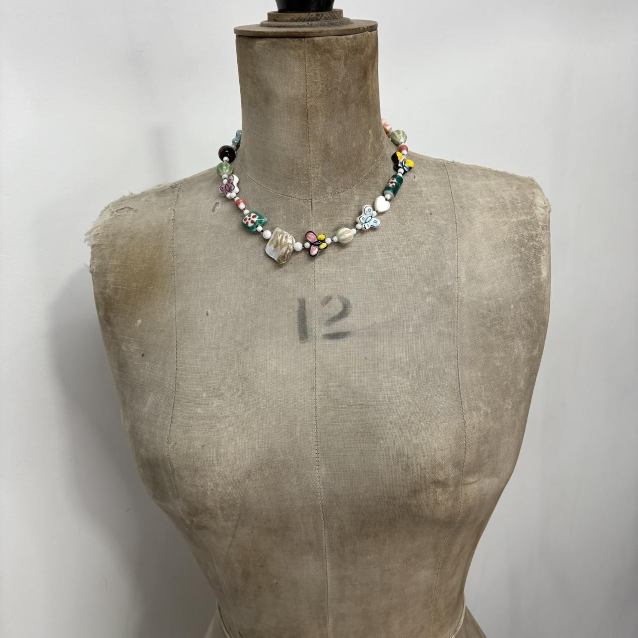 Chunky beaded colourful necklace