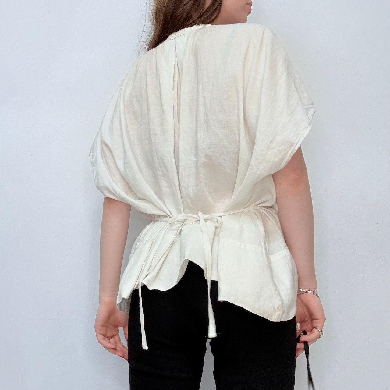 White pleated front allsaints shirt