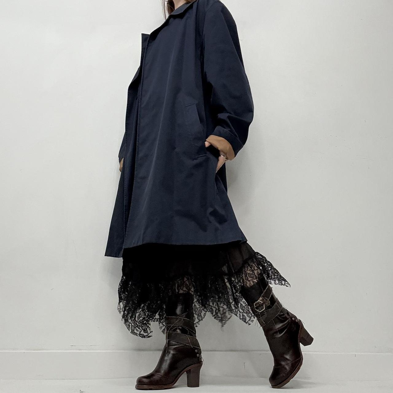 Oversized navy aquascutum trench coat