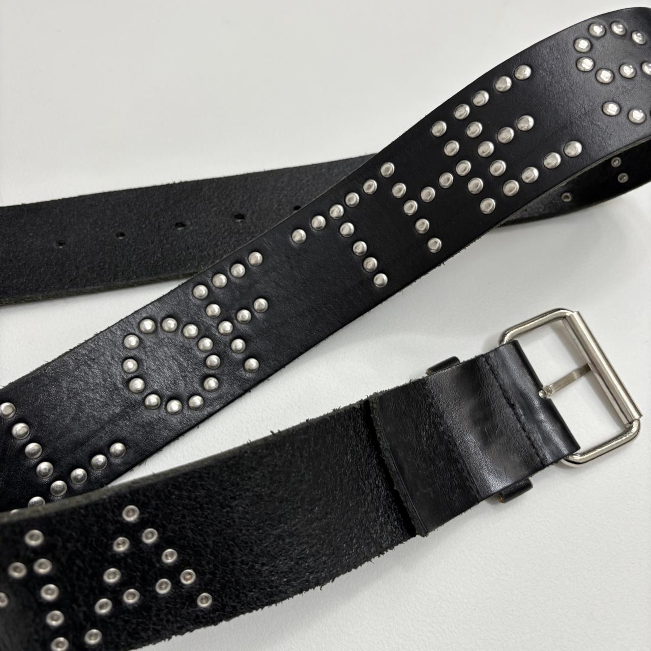 Black leather studded bag