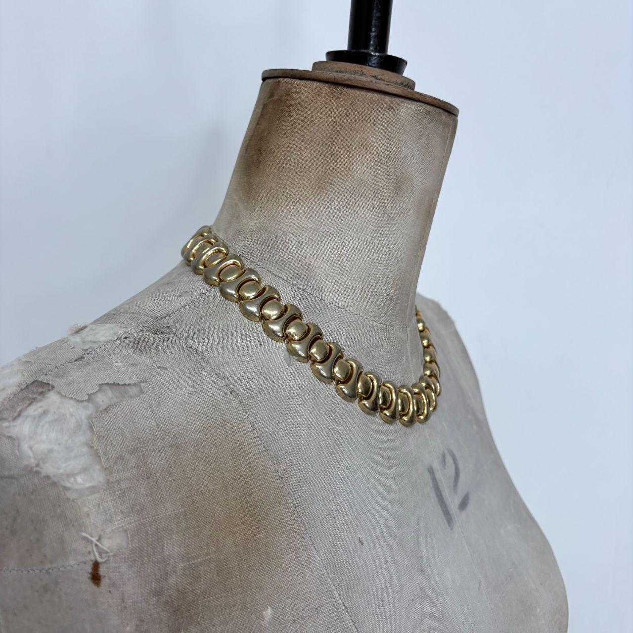 Chunky gold link oversized necklace