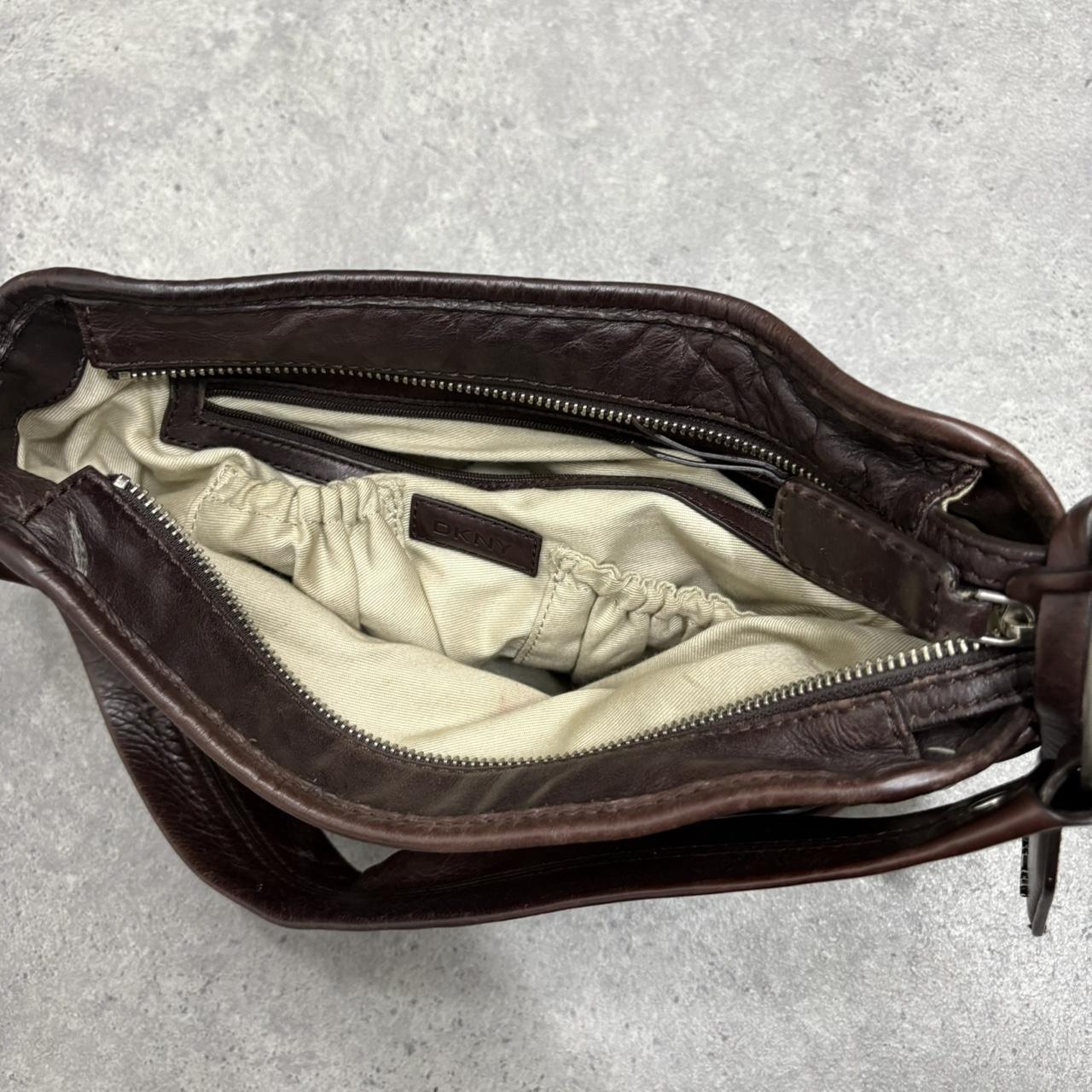 Brown leather slouchy bag