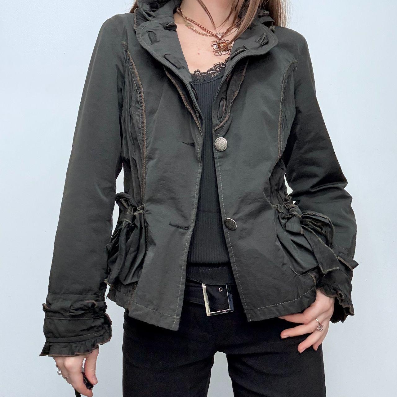 Black flared grunge jacket