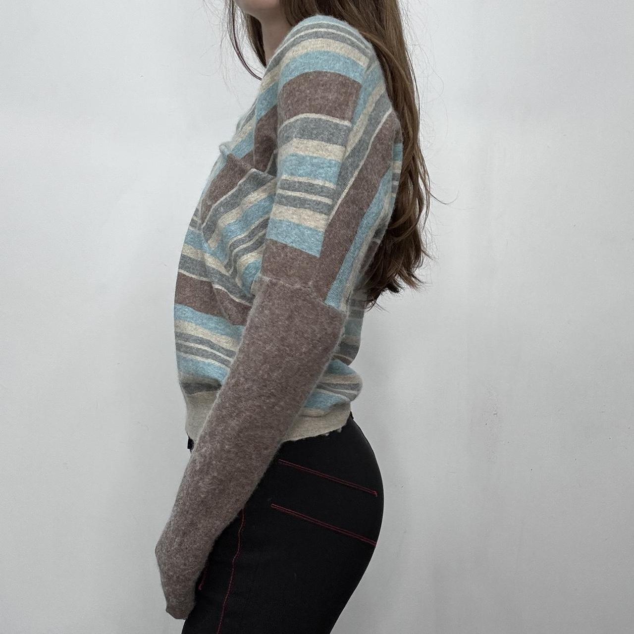 Slouchy striped wool jumper