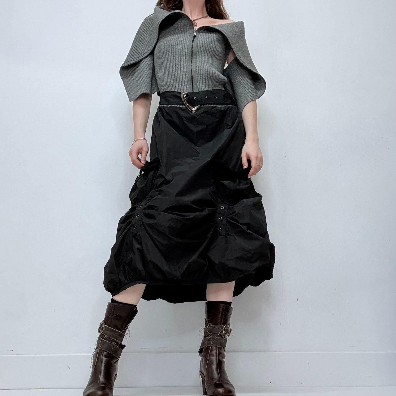 Archival off the shoulder scrunch puff dress
