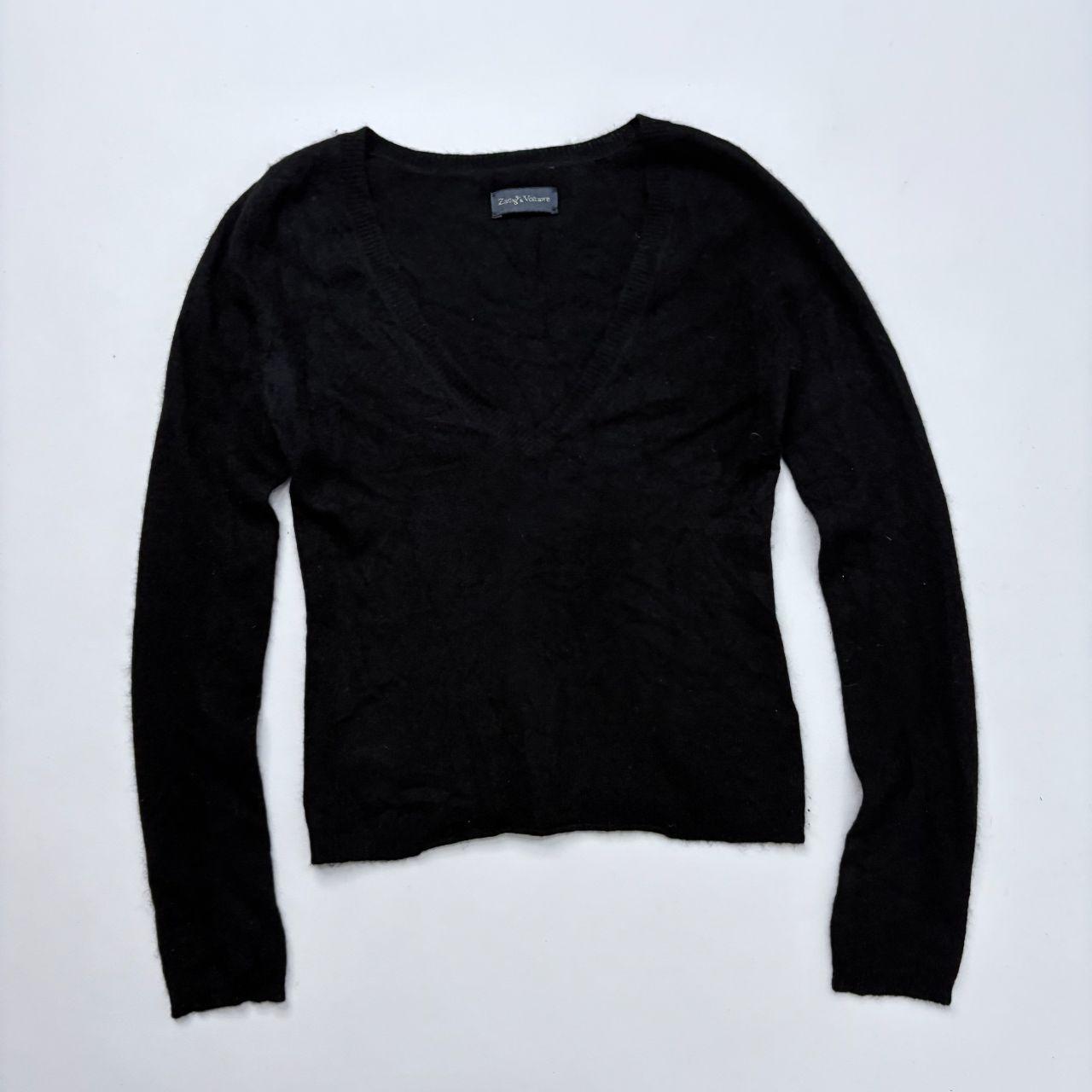 Black cashmere slouchy jumper