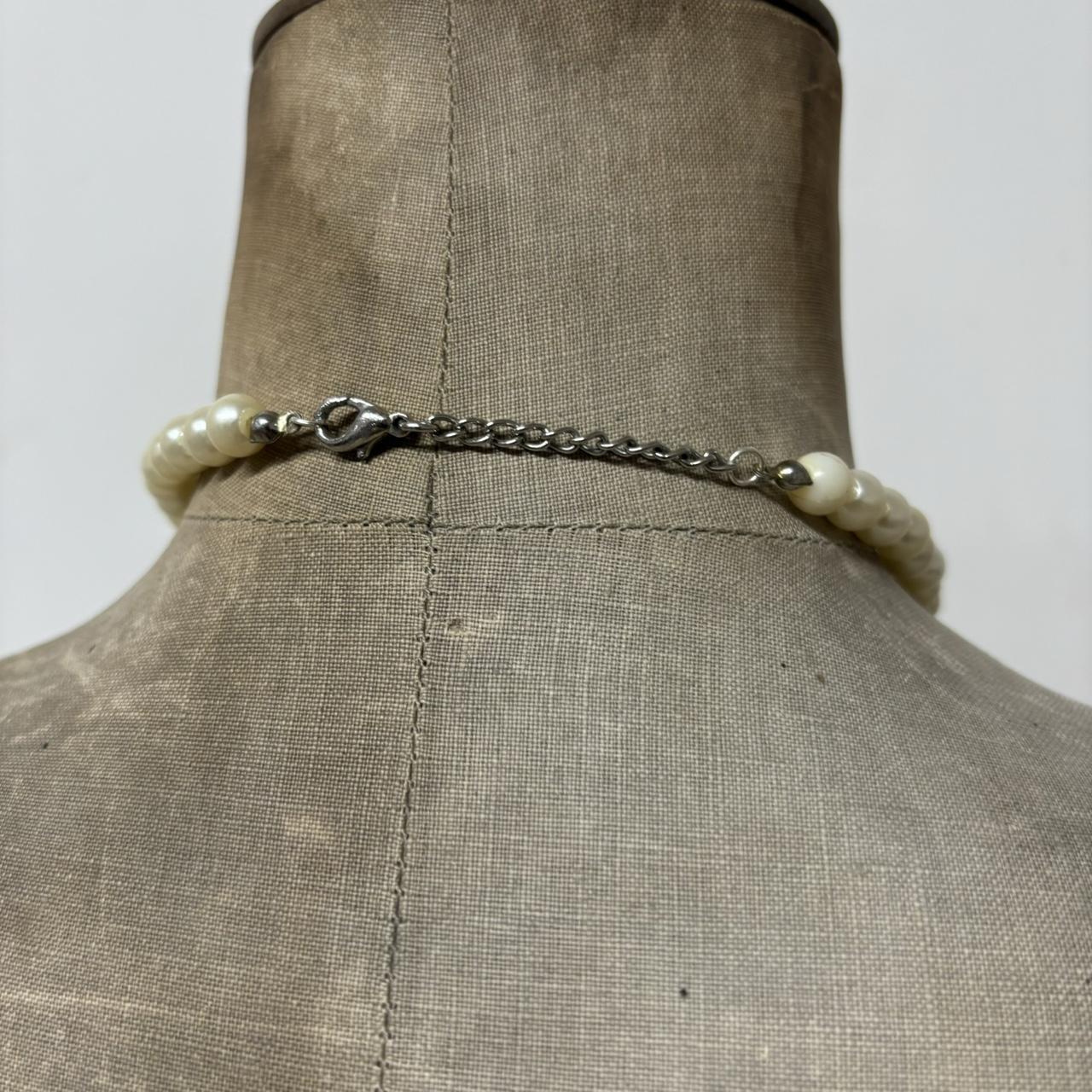 Hammered metal heart necklace