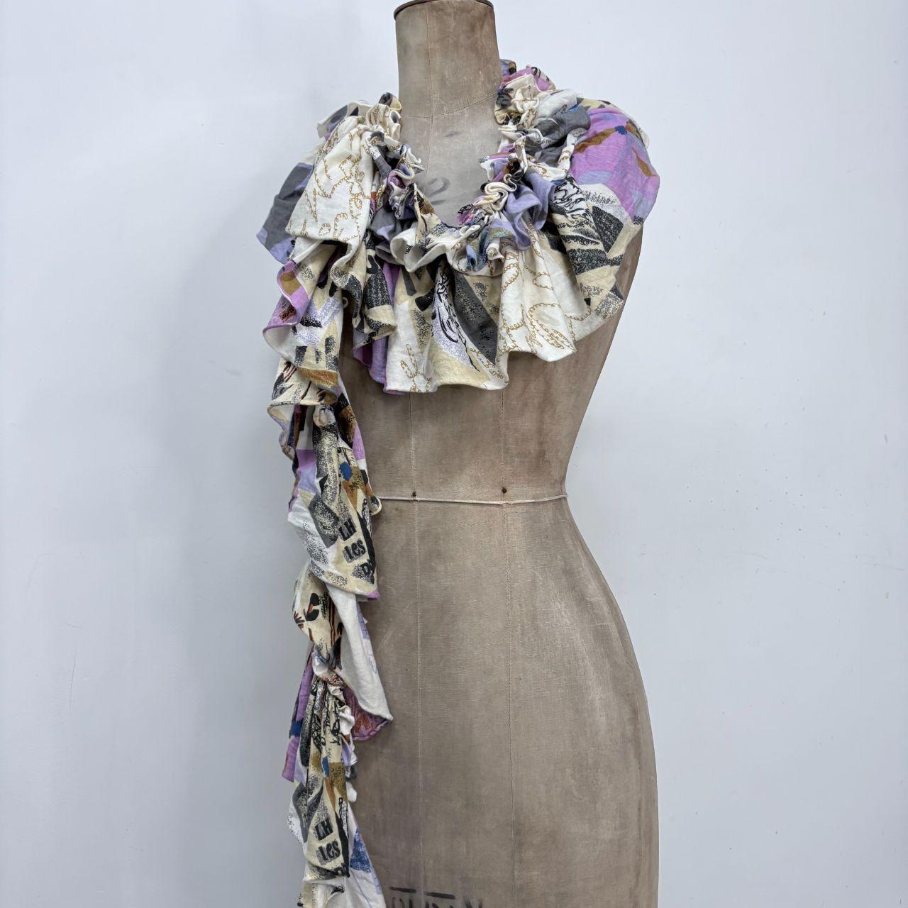 Scarf gathered ruffle grunge scarf