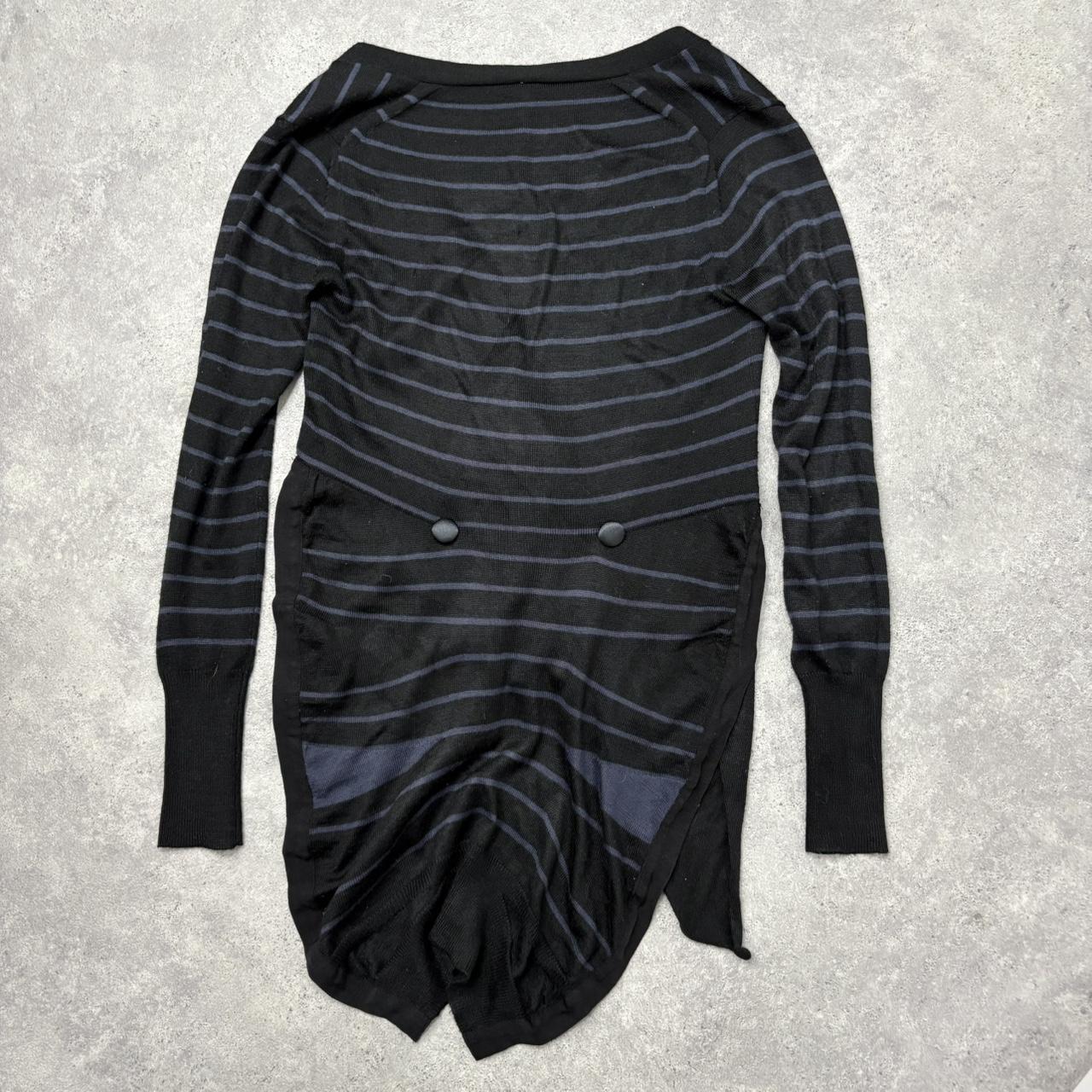Slouchy striped knit cardigan