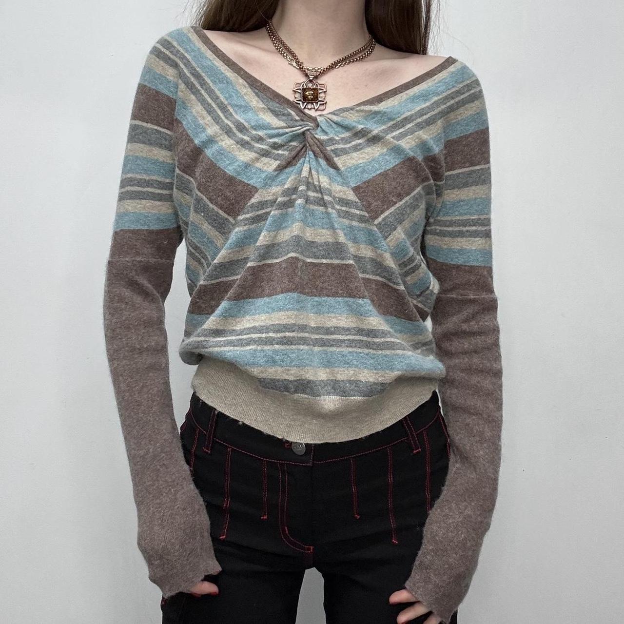 Slouchy striped wool jumper