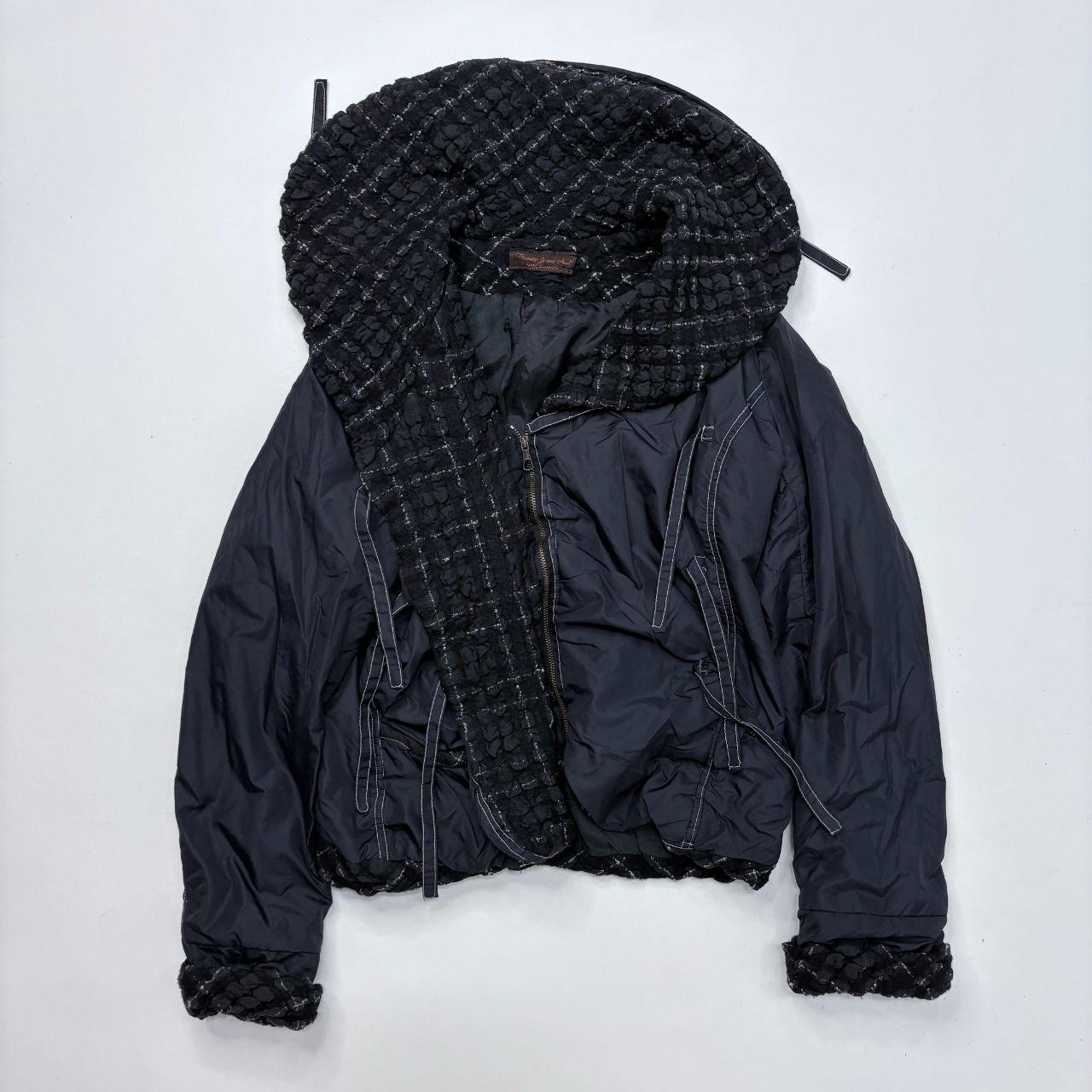 Asymmetric flared gathered jacket