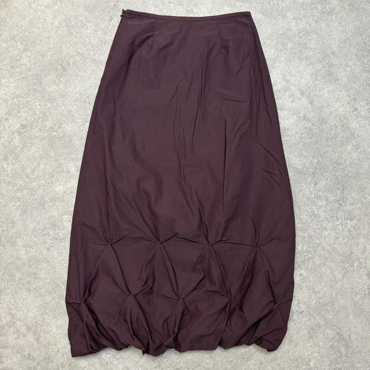 Ruched purple cargo maxi skirt