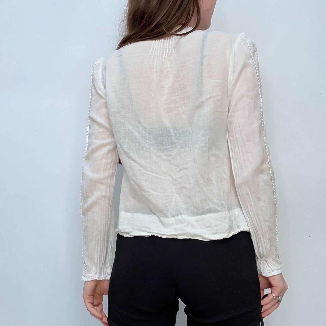 White cotton lace Chloe shirt
