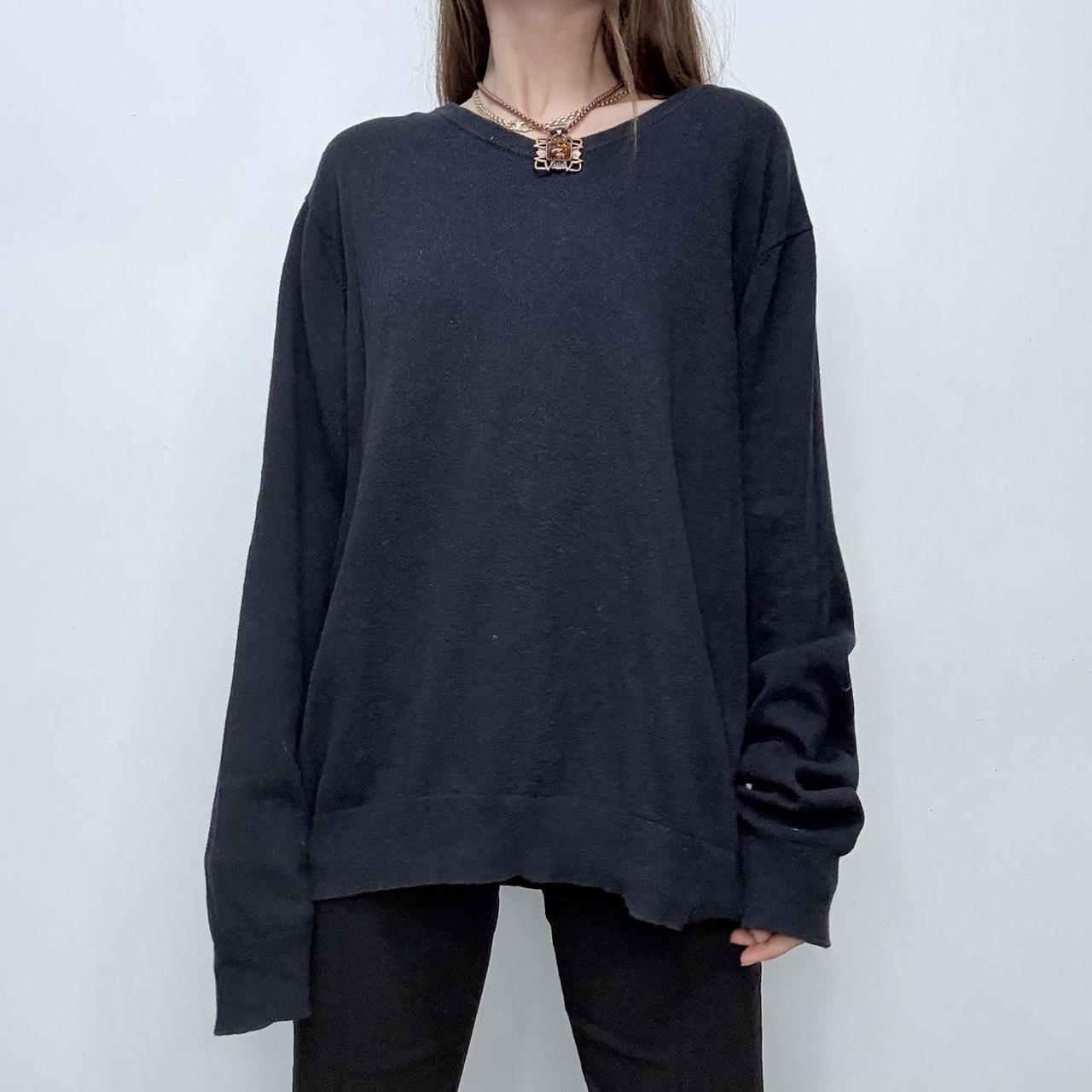 Navy blue slouchy oversized jumper