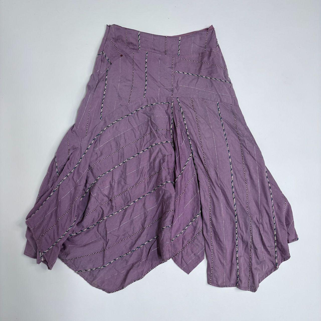 Pink layered drape fairy maxi skirt