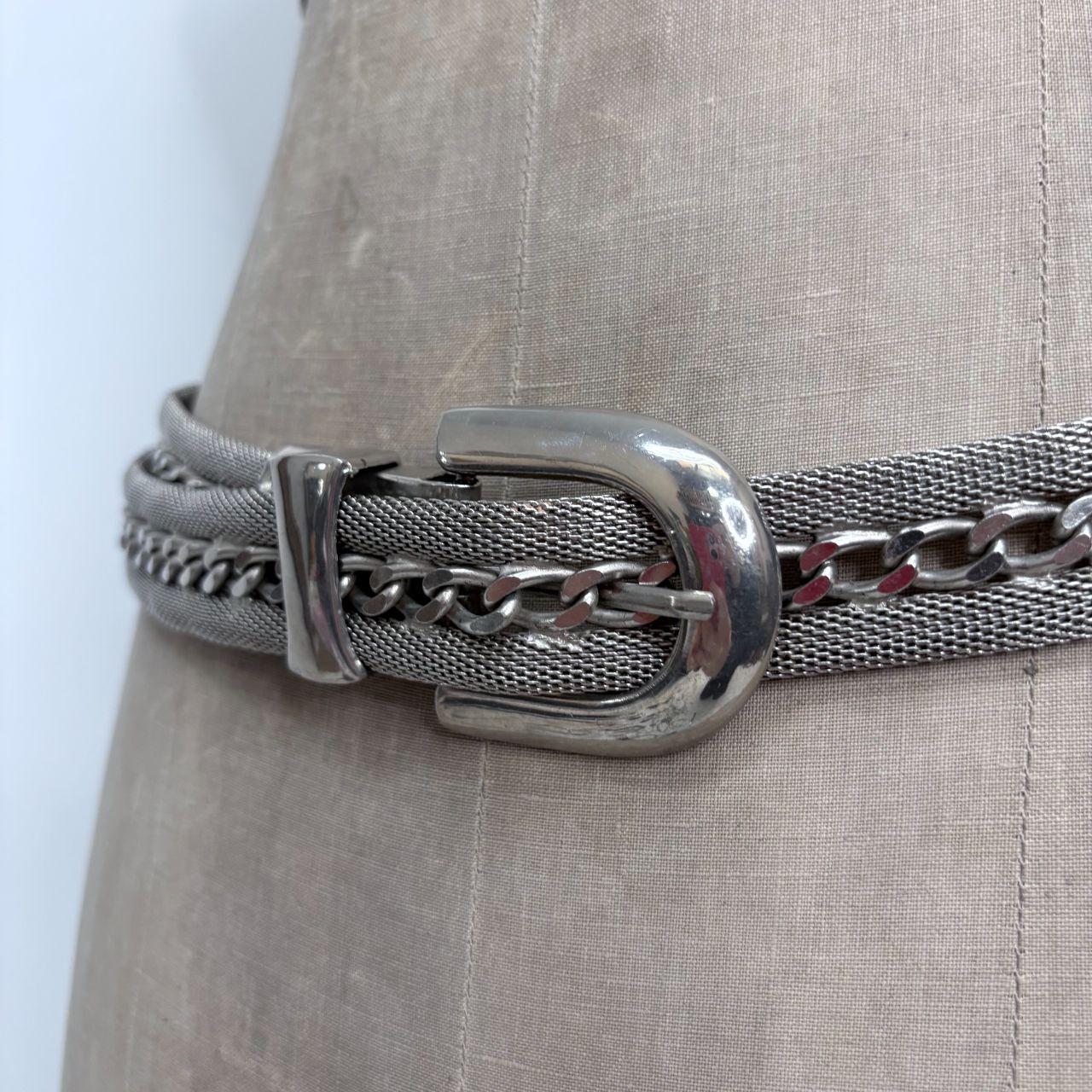 Silver chainmail belt