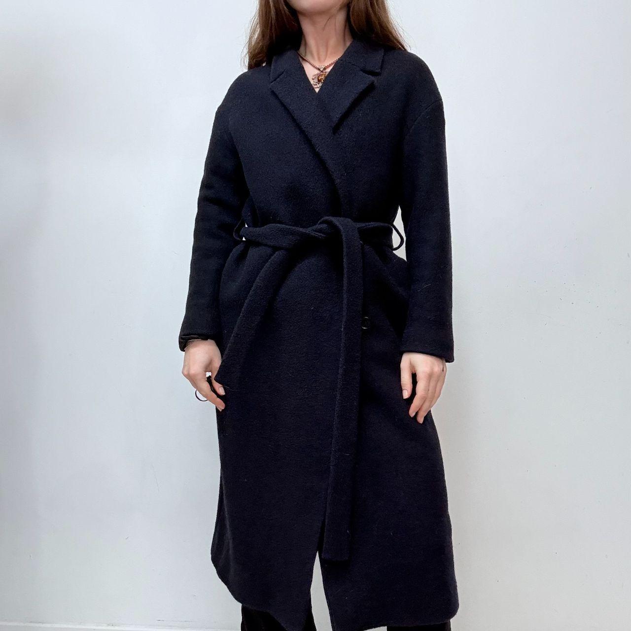 Navy wool COS trench coat