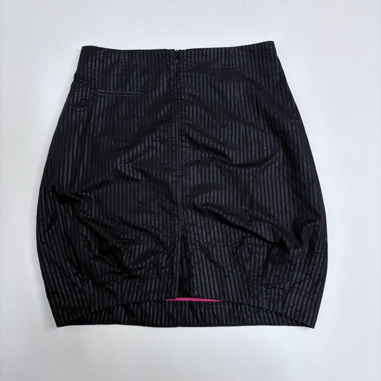 Pinstripe slit front cop copine skirt