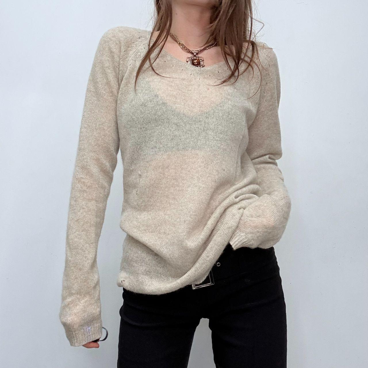 Slouchy tan cashmere jumper