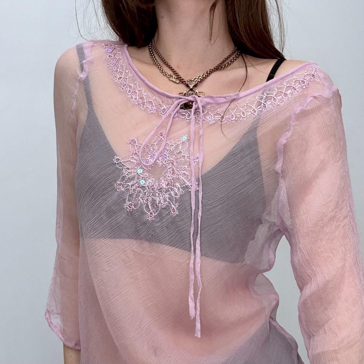 Sheer silk crinkle fairy shirt