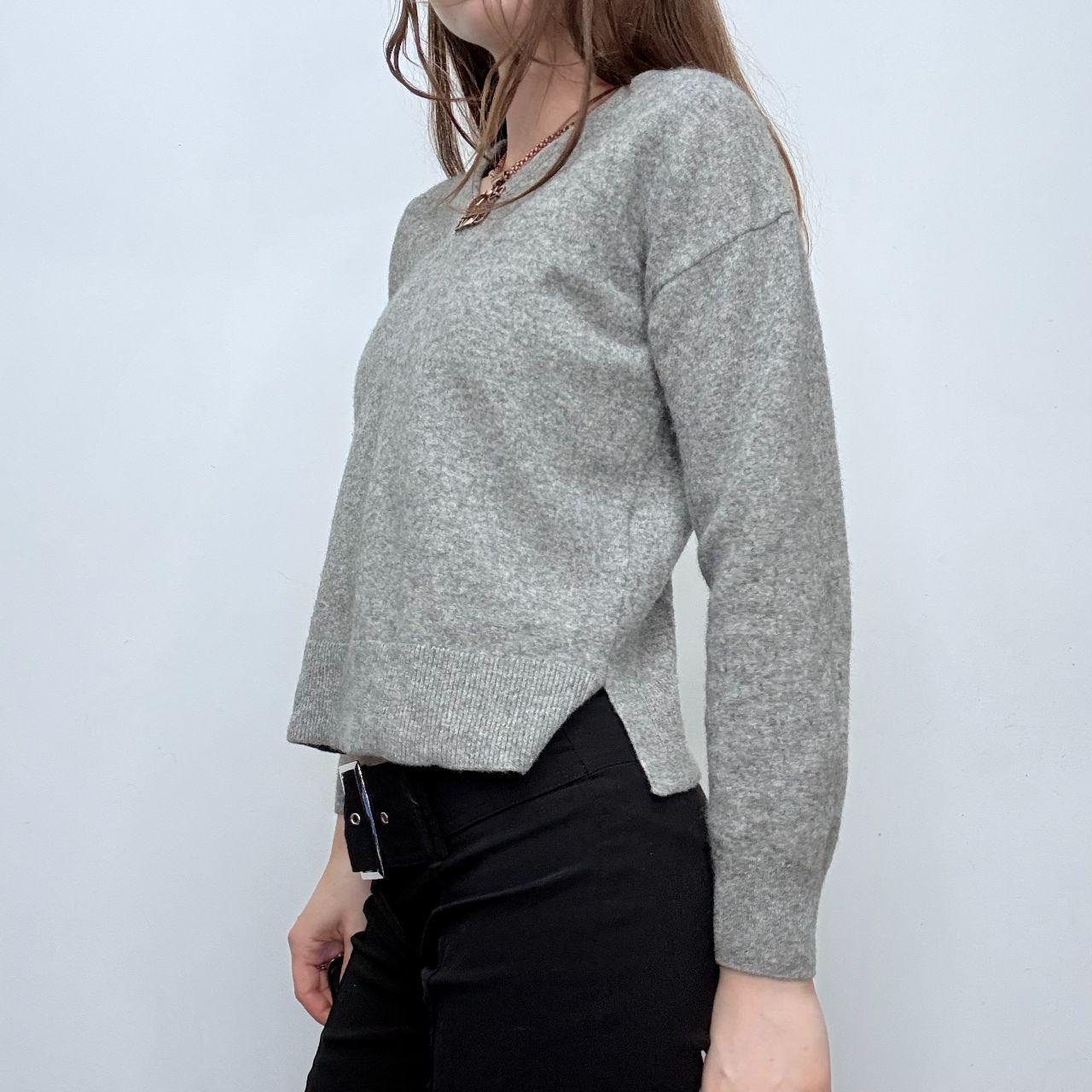 Grey slouchy wool knitted jumper