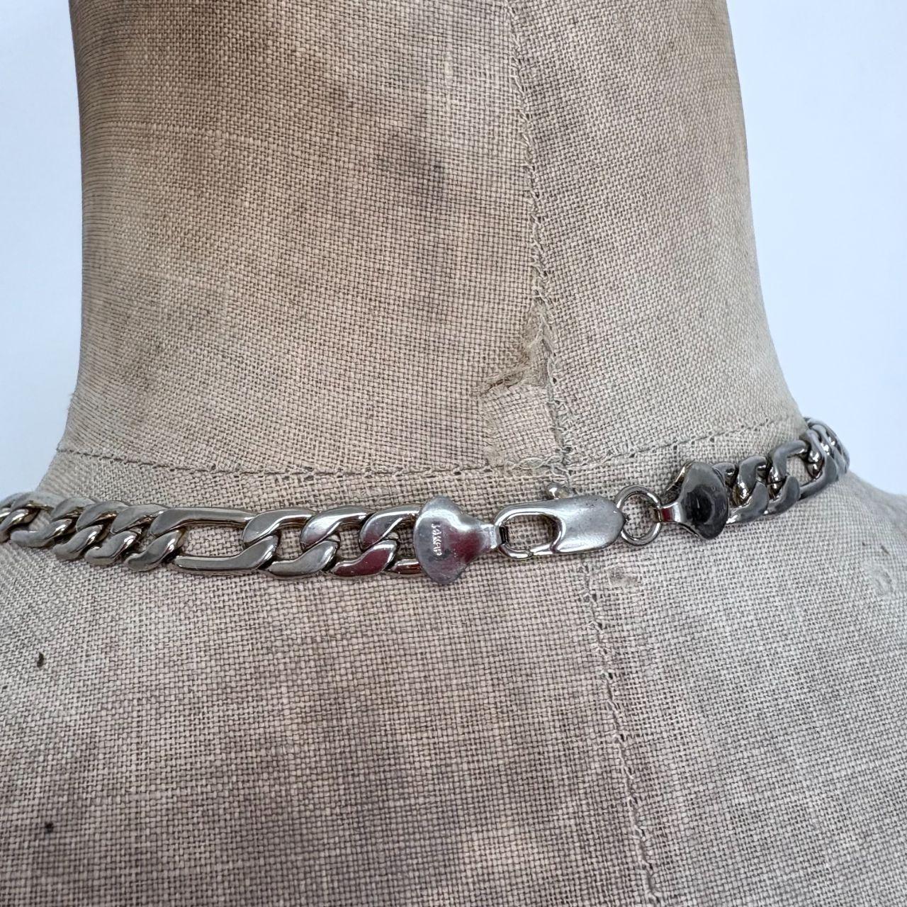 Silver chunky chain necklace