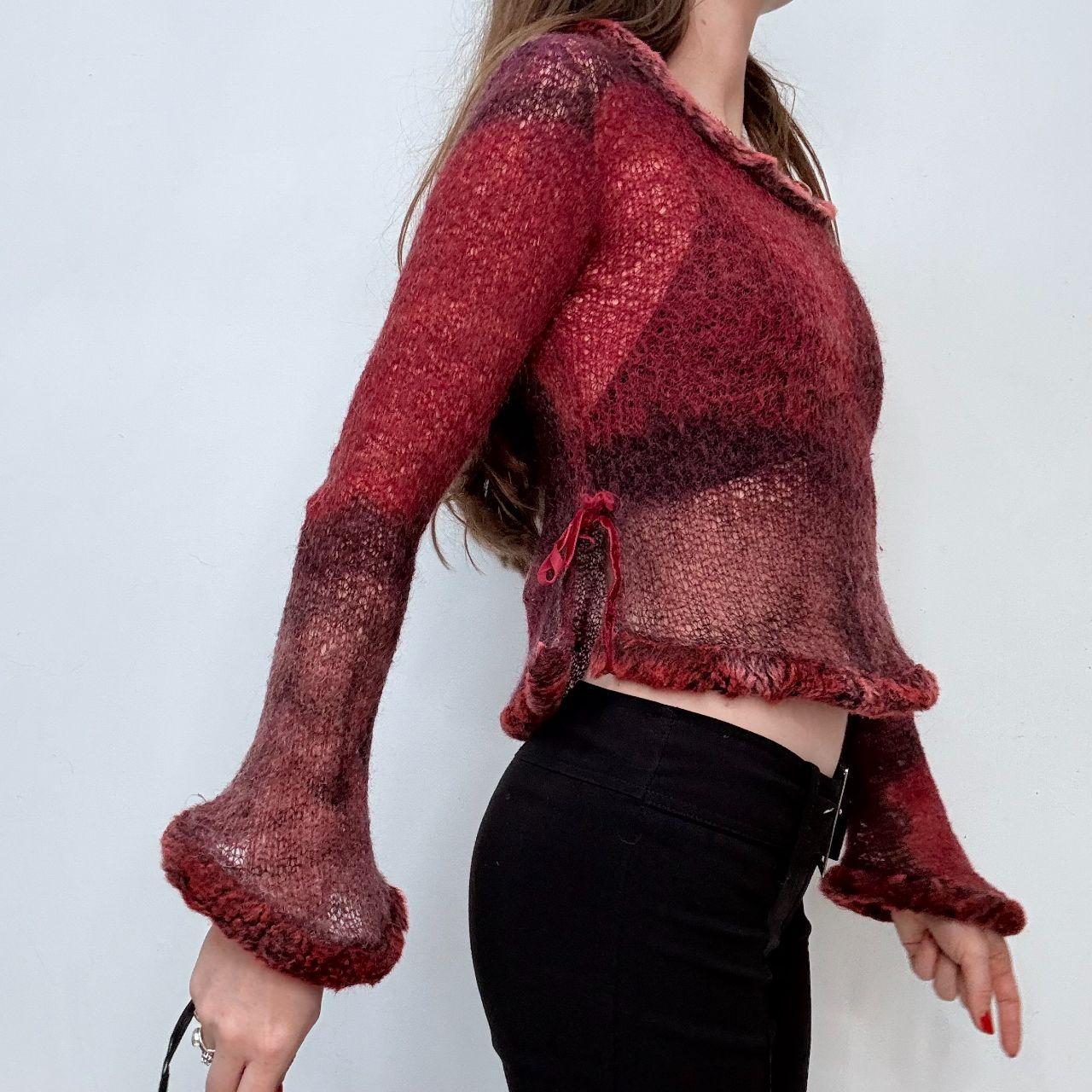 Sheer fairy mohair knitted jumper