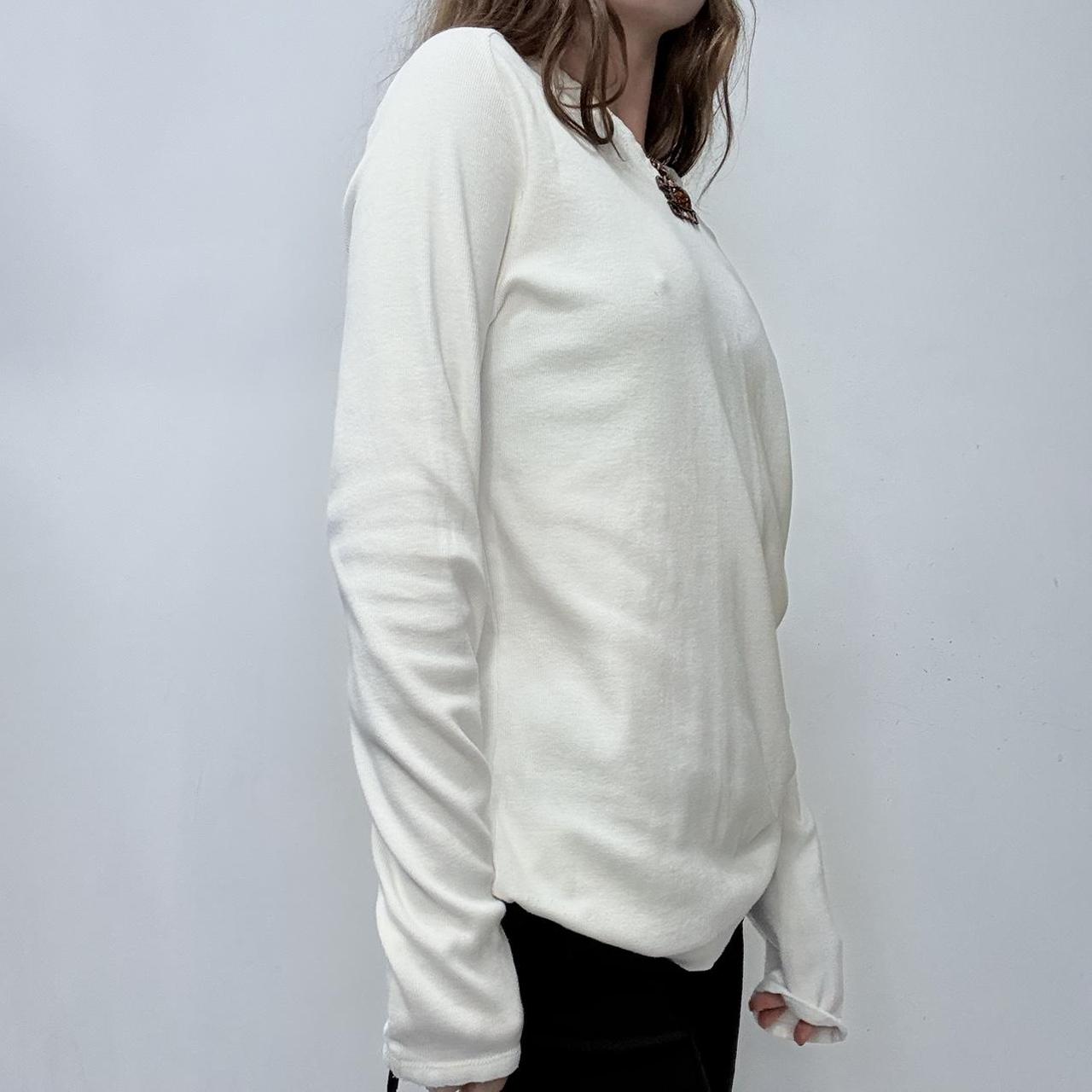 Ribbed white oversized t-shirt