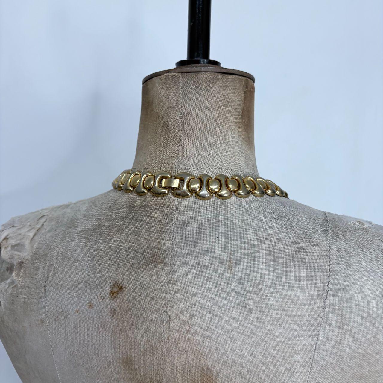 Chunky gold link oversized necklace