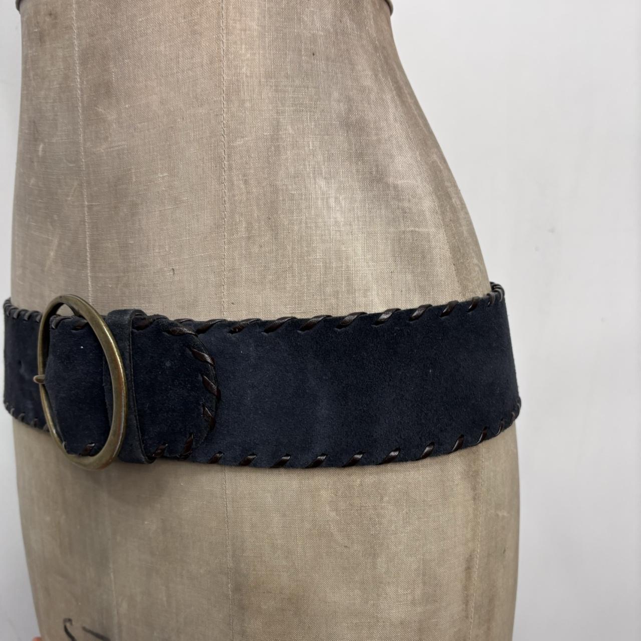 Wide suede chunky belt