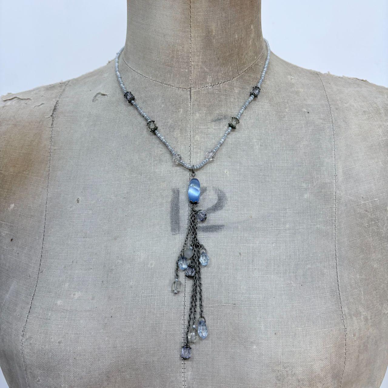 Boho beaded chain necklace