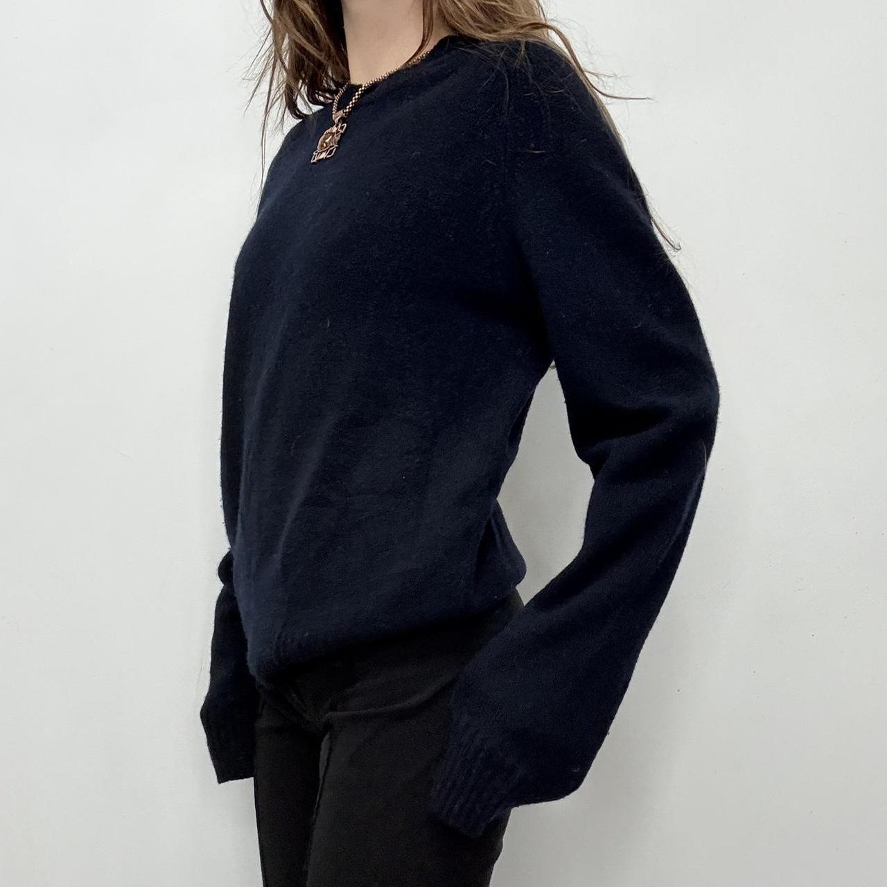 Navy blue wool jumper