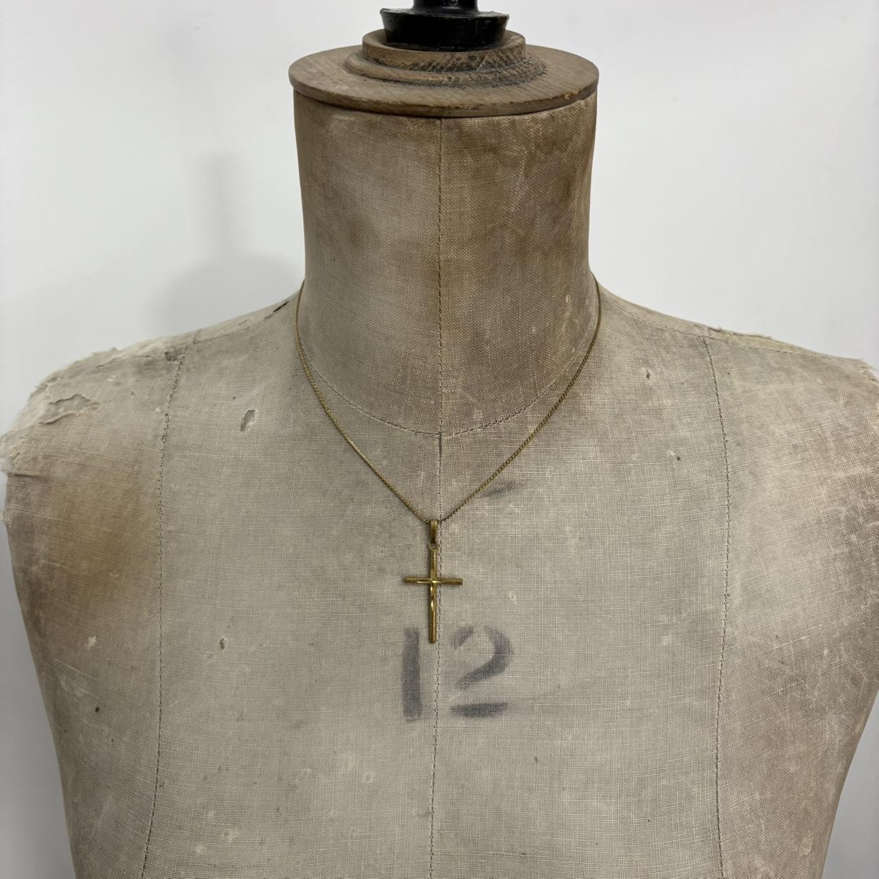 Gold cross necklace