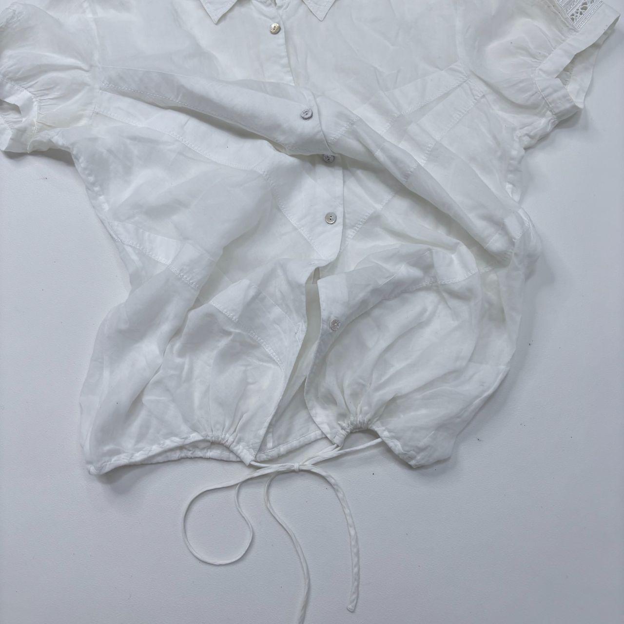 White sheer marthie shirt
