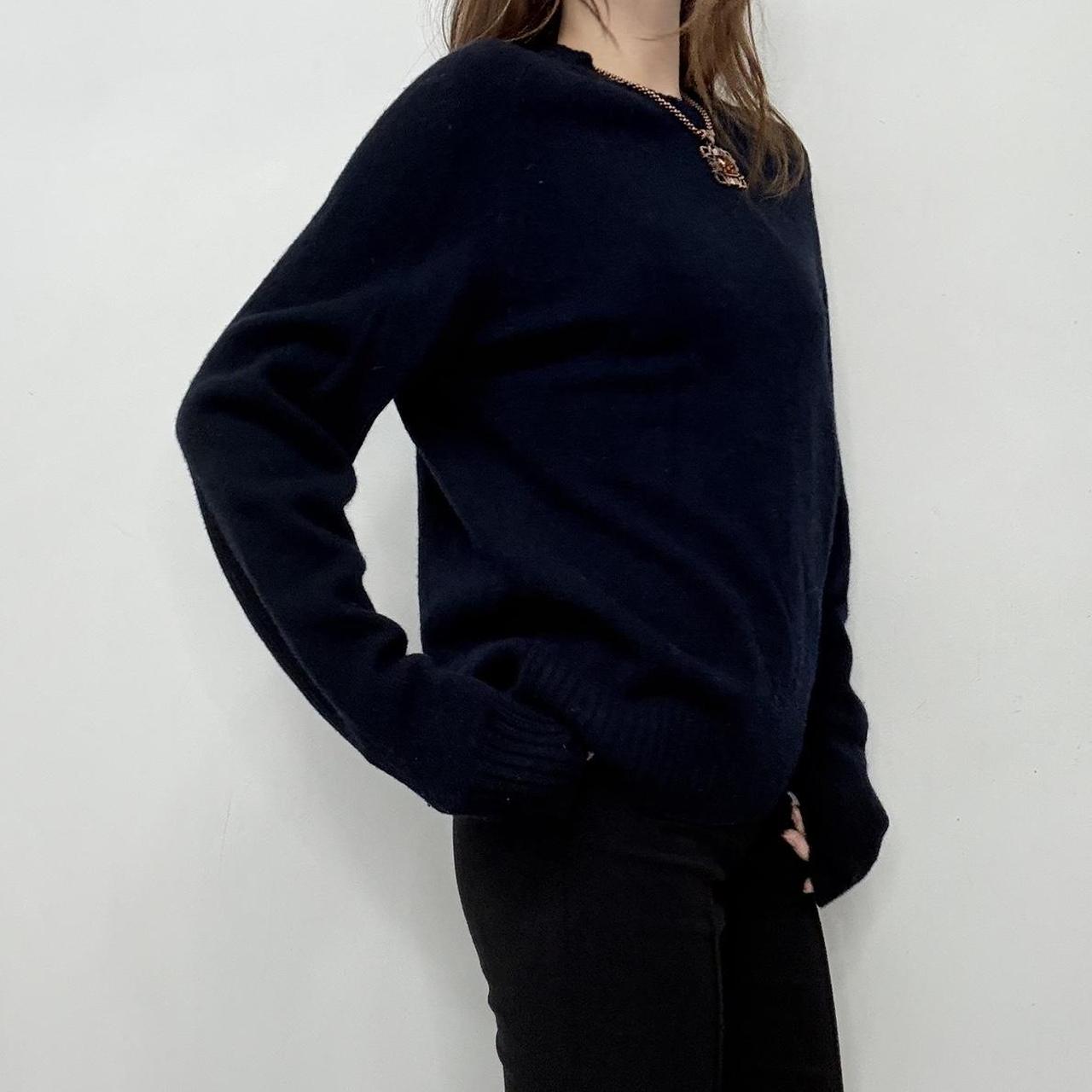 Navy blue wool jumper